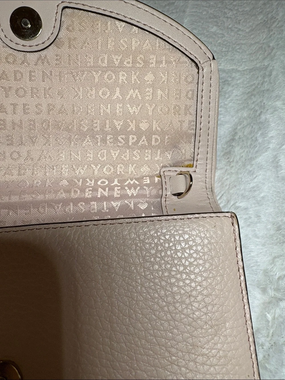 Kate Spade Pink Leather Flap Wallet
